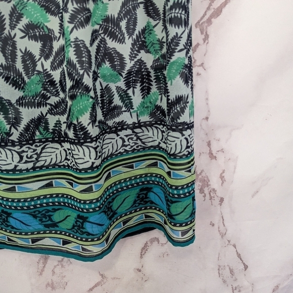 J Jill Skirt Womens XS Petite Maxi Cover Up Low Rise Boho Peasant Blue Elastic - Picture 4 of 16